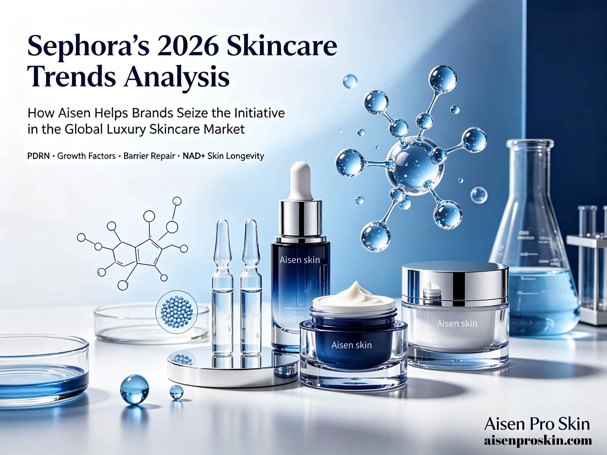 Анализ тенденций в сфере ухода за кожей от Sephora на 2026 год: как Aisen помогает брендам занять лидирующие позиции на мировом рынке люксовой косметики.